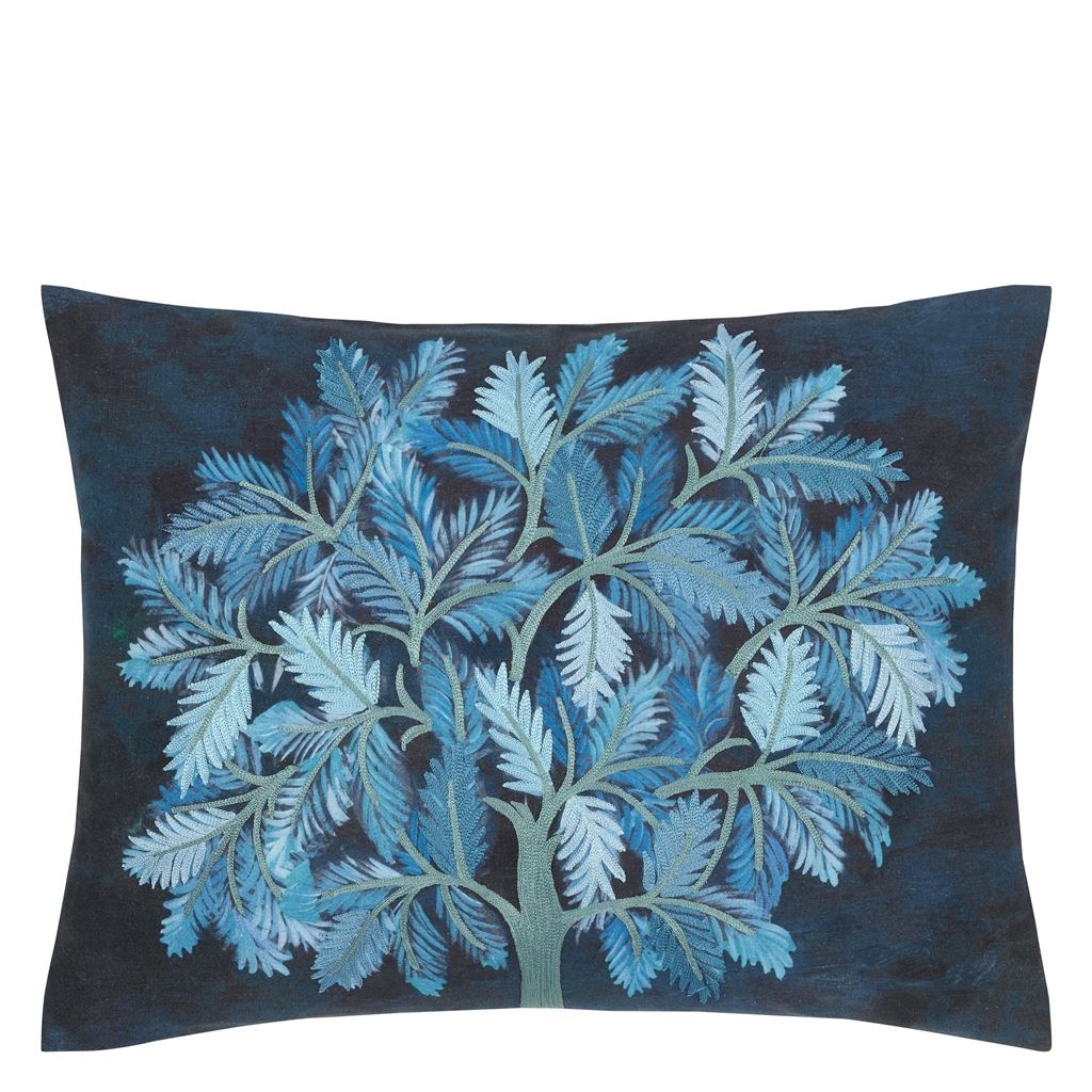 Bandipur Botanical Tree Cushion By Designers Guild In Azure Blue